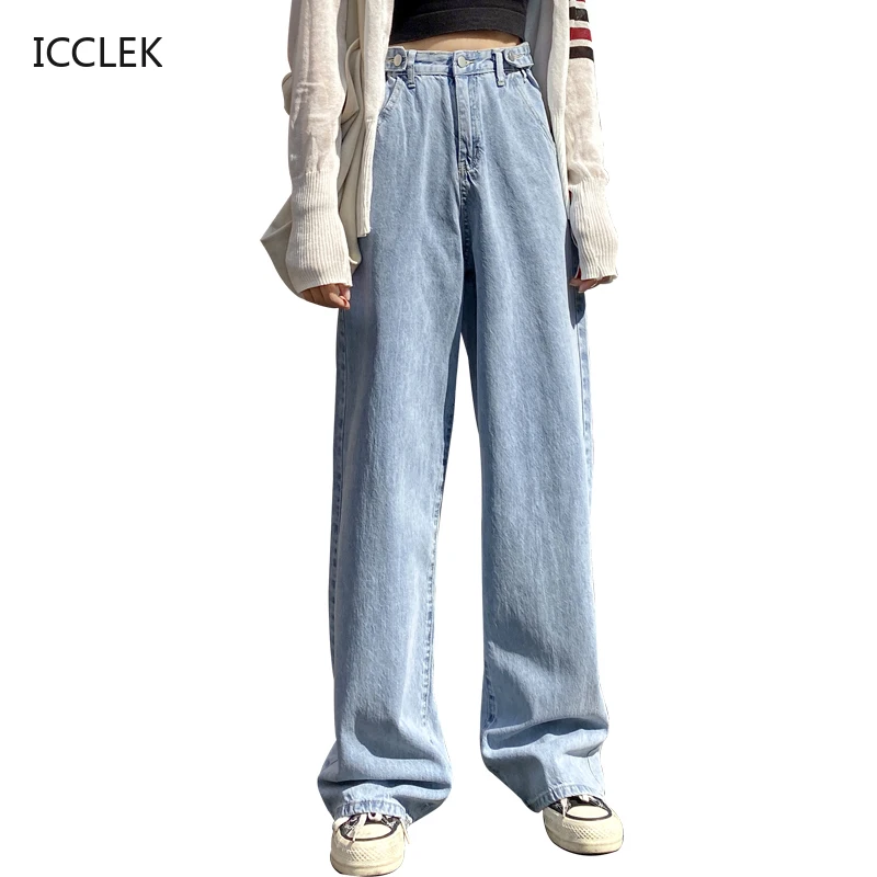ICCLEK Woman Jeans High Waist Clothes Wide Leg Denim Clothing Blue Streetwear Vintage Quality Fashion Harajuku Straight Pants
ICCLEK Woman Jeans High Waist Clothes Wide Leg Denim Clothing Blue Streetwear Vintage Quality Fashion Harajuku Straight Pants