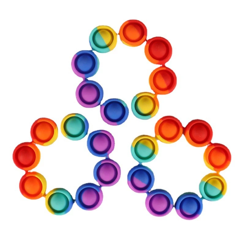 Pop Fidget Reliver Stress Toys Rainbow Bracelet Push It Bubble Antistress Toys Adult Children Sensory Toy To Relieve Squeeze
Pop Fidget Reliver Stress Toys Rainbow Bracelet Push It Bubble Antistress Toys Adult Children Sensory Toy To Relieve Squeeze