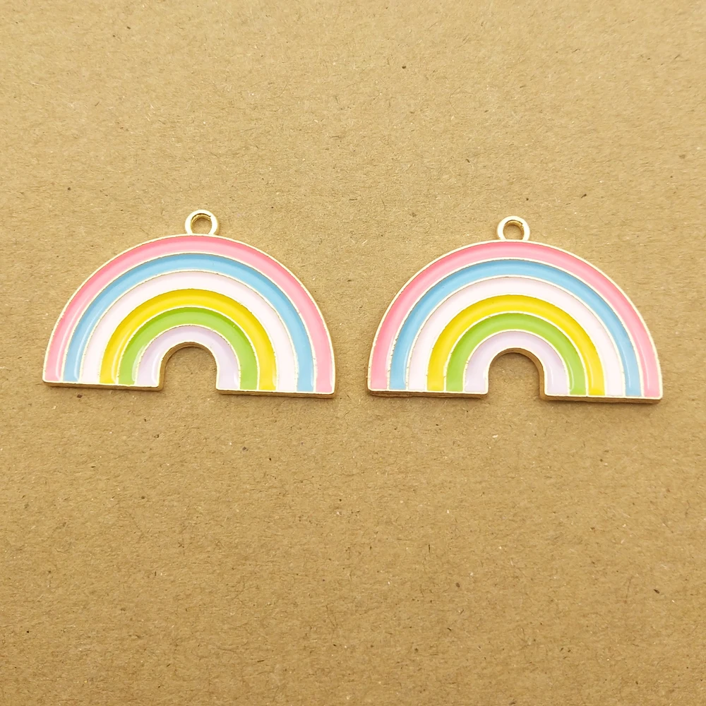 10pcs 20x30mm enamel rainbow charm for jewelry making and crafting fashion earring pendant necklace bracelet charm
10pcs 20x30mm enamel rainbow charm for jewelry making and crafting fashion earring pendant necklace bracelet charm