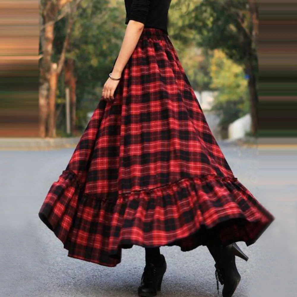 2021 Autumn Winter New Fashion Womens Skirt Lattice High Waist Ruffle Casual Simplicity Design Korean Fashion Ladies Skirt
2021 Autumn Winter New Fashion Womens Skirt Lattice High Waist Ruffle Casual Simplicity Design Korean Fashion Ladies Skirt