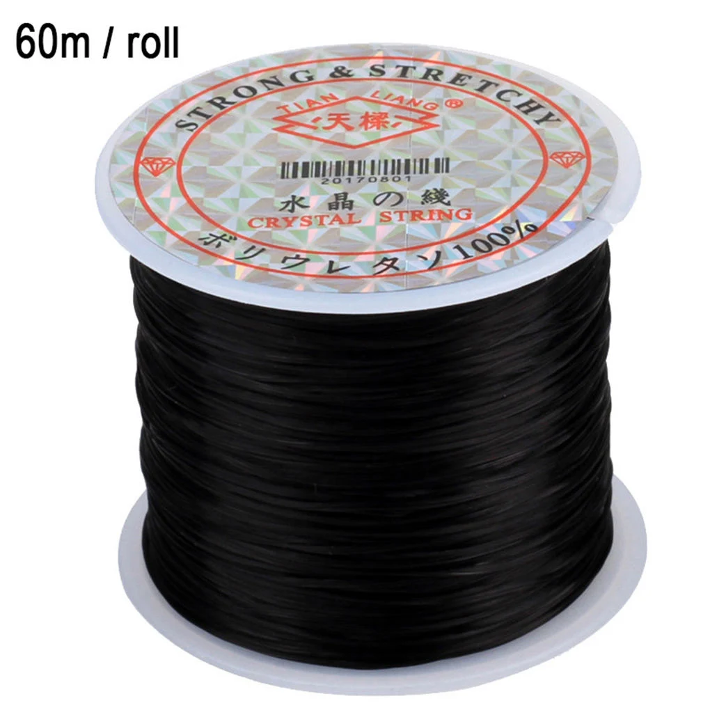 60m/roll Beading Thread Jewelry Making Elastic Beading Cord DIY Thread for Wristband Bracelet Necklace Anklet, Black
60m/roll Beading Thread Jewelry Making Elastic Beading Cord DIY Thread for Wristband Bracelet Necklace Anklet, Black