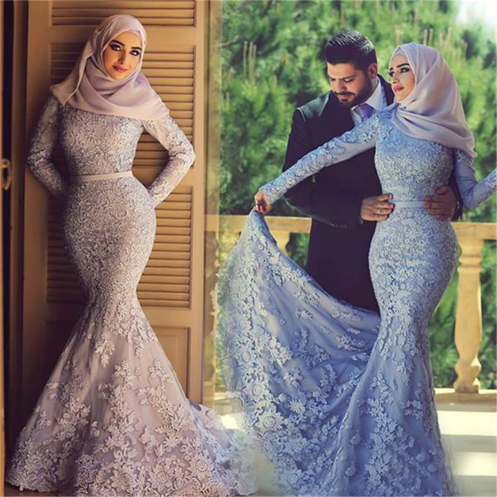 Lilac Chiffon Lace Appliques Sheath Women's Dress Mother of the bride dresses Muslim high neck lace Long Sleeves Evening Dresses
Lilac Chiffon Lace Appliques Sheath Women's Dress Mother of the bride dresses Muslim high neck lace Long Sleeves Evening Dresses