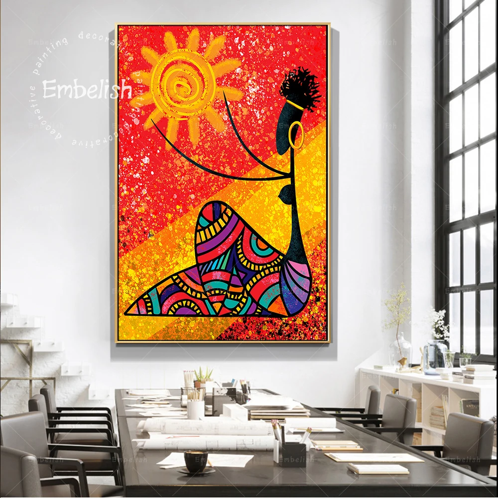 1 Pieces Beautiful African Girl And Sun Fashion Wall Art Posters For Living Room Pictures Modern Home Decor HD Canvas Paintings
1 Pieces Beautiful African Girl And Sun Fashion Wall Art Posters For Living Room Pictures Modern Home Decor HD Canvas Paintings