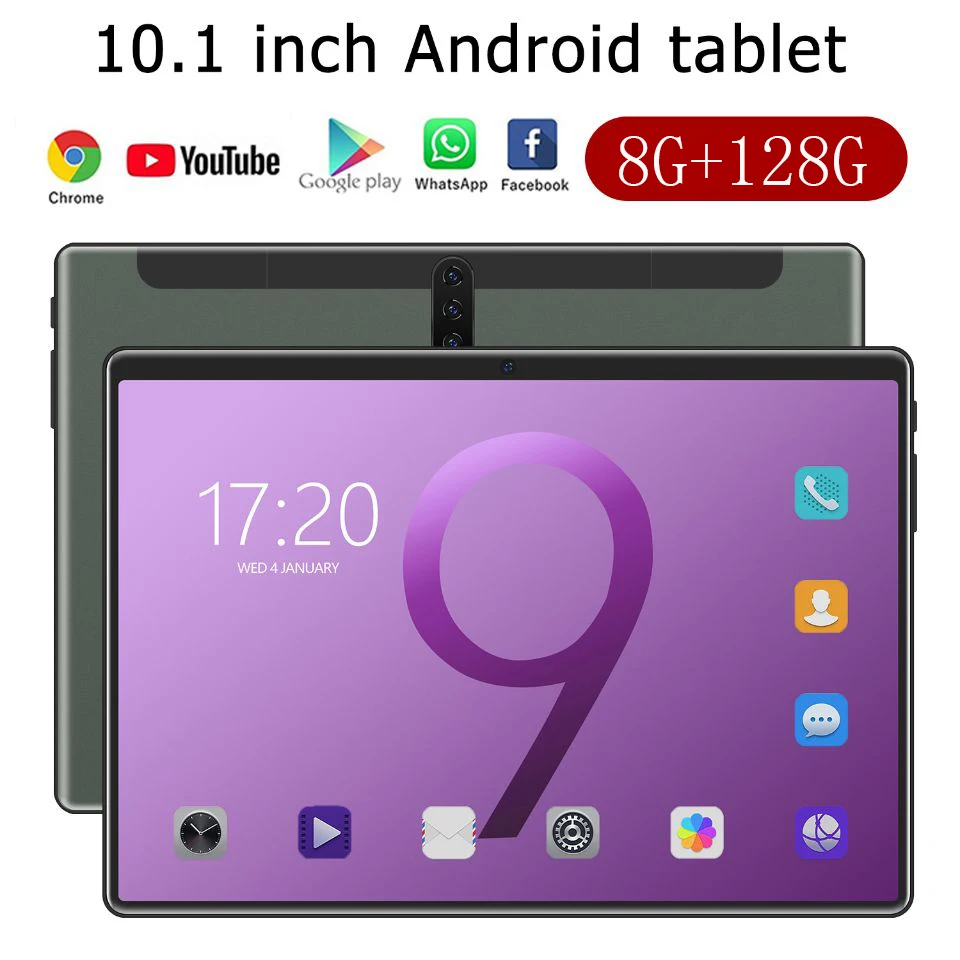 10.1 Inch Tablet Pc Quad Core Android 10.0 Tablets 4G Phone Call WiFi GPS Bluetooth Dual SIM Cards 8GB RAM 128GB ROM
10.1 Inch Tablet Pc Quad Core Android 10.0 Tablets 4G Phone Call WiFi GPS Bluetooth Dual SIM Cards 8GB RAM 128GB ROM
