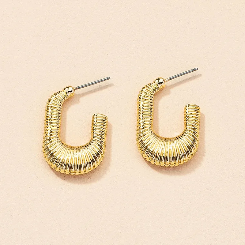2021 Ins Gold Textured Metal Minimalism Hoop Earrings Trendy Korean Fashion Women Party Jewelry
2021 Ins Gold Textured Metal Minimalism Hoop Earrings Trendy Korean Fashion Women Party Jewelry