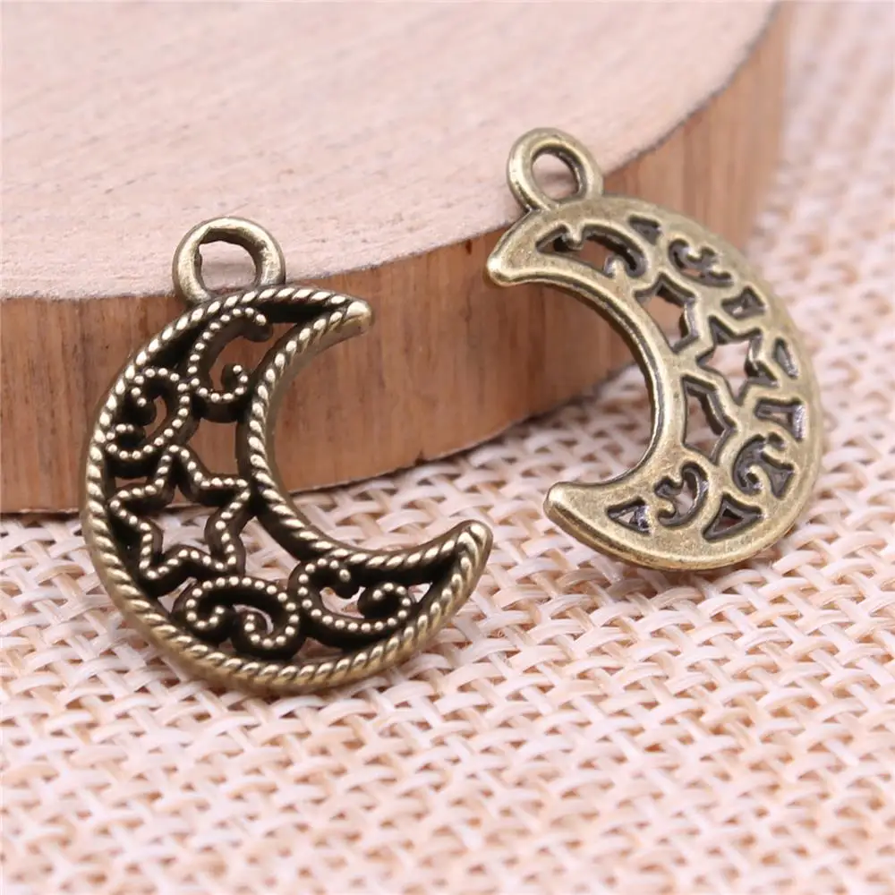Moon Star Charms For Jewelry Making Findings Handmade DIY Craft 20pcs Antique Bronze Color 19x14mm
Moon Star Charms For Jewelry Making Findings Handmade DIY Craft 20pcs Antique Bronze Color 19x14mm