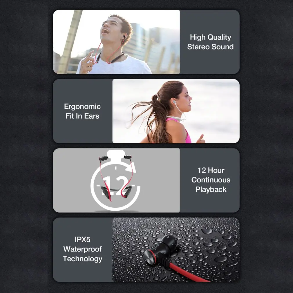 Bluetooth Headphone for Sports Wireless Headphones Bass In Ear with Microphone Magnetic Noise Reduction Running Sport Earphone
Bluetooth Headphone for Sports Wireless Headphones Bass In Ear with Microphone Magnetic Noise Reduction Running Sport Earphone