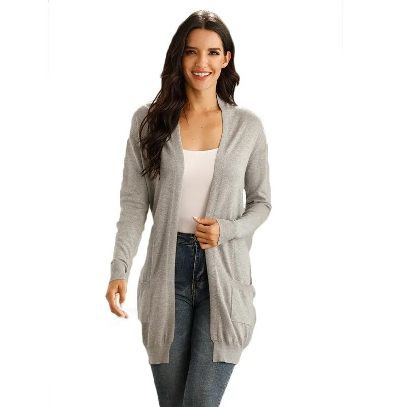 2020 Long Cardigan Women Sweater Autumn Winter Knitted Sweater Loose Ladies Sweaters Cardigans Full Sleeve Long Casual Coat
2020 Long Cardigan Women Sweater Autumn Winter Knitted Sweater Loose Ladies Sweaters Cardigans Full Sleeve Long Casual Coat