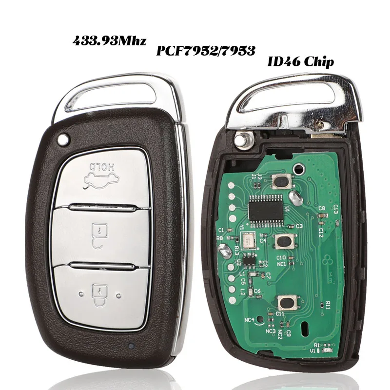 jingyuqin 3 Button 434 Mhz FSK Smart Remote Control Key For Hyundai IX35 PCF7953 Hitag2 ID46 Verna Elantra 7952 Chip
jingyuqin 3 Button 434 Mhz FSK Smart Remote Control Key For Hyundai IX35 PCF7953 Hitag2 ID46 Verna Elantra 7952 Chip