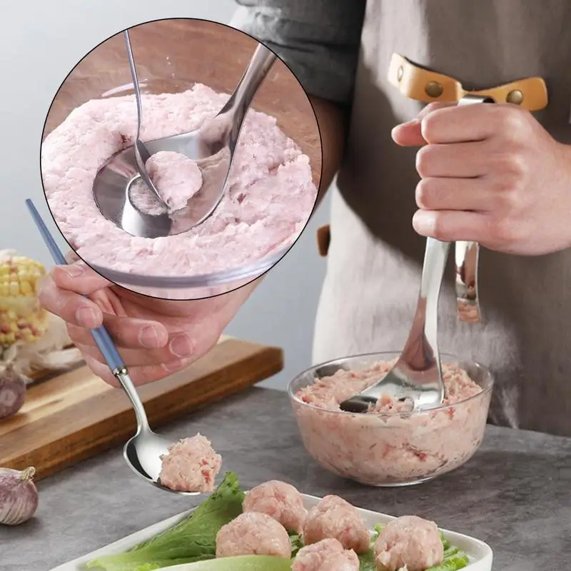 DIY Steel Meatball Maker Mold Household Beef Balls Manual Croquettes Kitchen Gadget Meat Tool
DIY Steel Meatball Maker Mold Household Beef Balls Manual Croquettes Kitchen Gadget Meat Tool