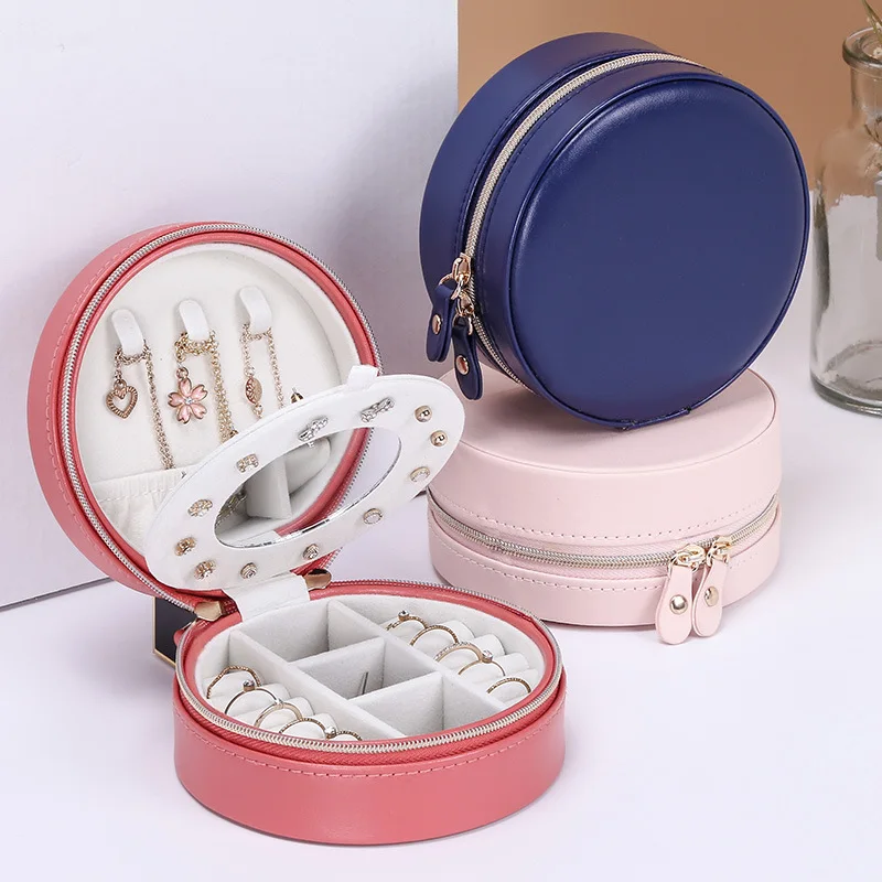 Travel Round Jewellery Box Pu Leather Portable Jewellery Container Jewelry Organizer For Rings Earring Bracelet Organizador
Travel Round Jewellery Box Pu Leather Portable Jewellery Container Jewelry Organizer For Rings Earring Bracelet Organizador