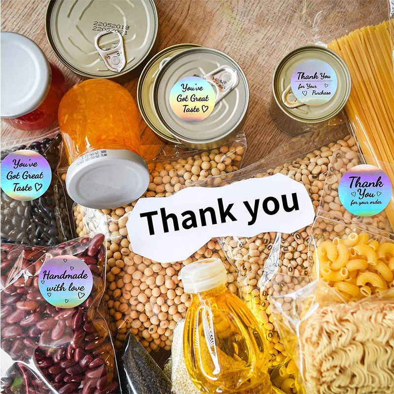 Thank You Stickers 500pcs/Roll Handmade Laser Circle Stationery For Gift Package Sealing Round Adhesive Stationery Sticker
Thank You Stickers 500pcs/Roll Handmade Laser Circle Stationery For Gift Package Sealing Round Adhesive Stationery Sticker