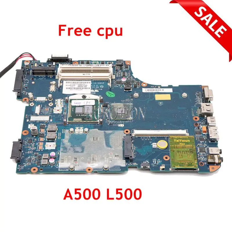NOKOTION NSKAA LA-5361P K000093520 for Toshiba Satellite A500 L500 Series Laptop Motherboard HM55 DDR3 with graphics slot
NOKOTION NSKAA LA-5361P K000093520 for Toshiba Satellite A500 L500 Series Laptop Motherboard HM55 DDR3 with graphics slot