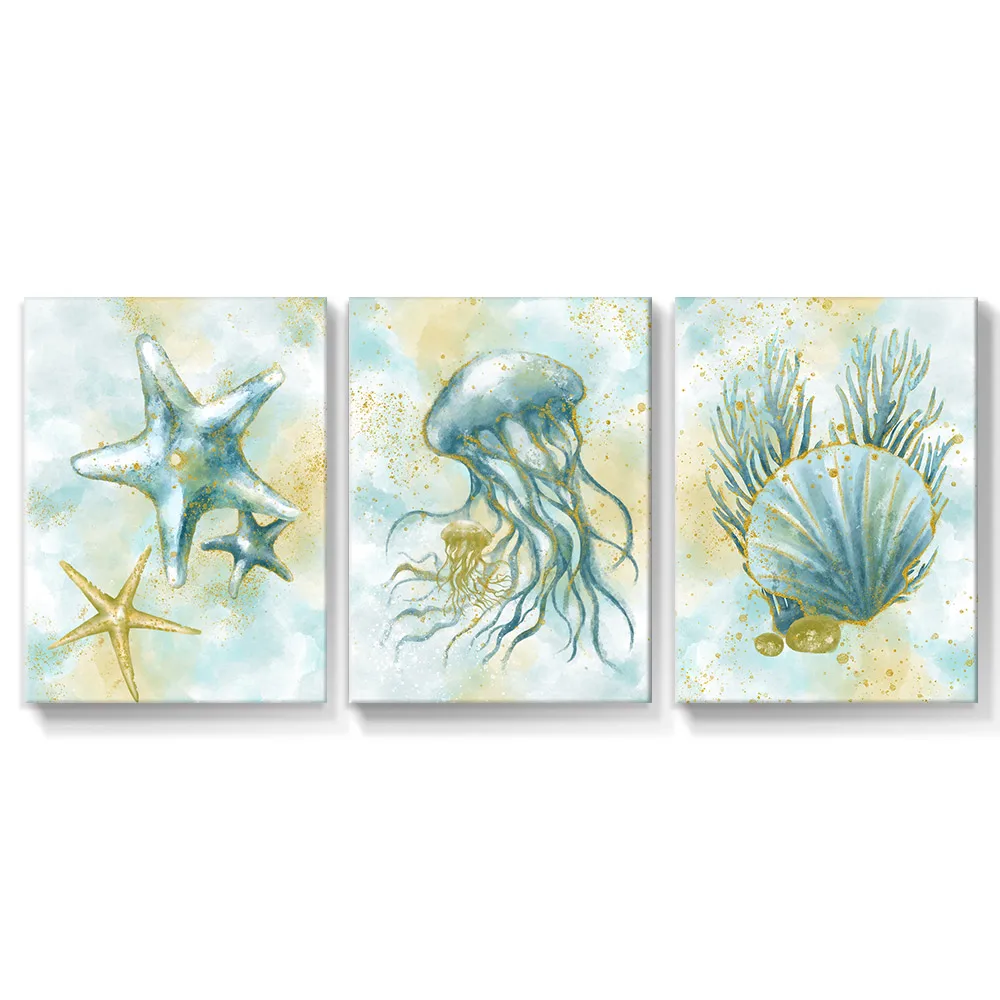3 Pieces Nautical Ocean Sealife Bathroom Posters Pictures Canvas Wall Art Decorative Home Decor Paintings Living Room Decoration
3 Pieces Nautical Ocean Sealife Bathroom Posters Pictures Canvas Wall Art Decorative Home Decor Paintings Living Room Decoration