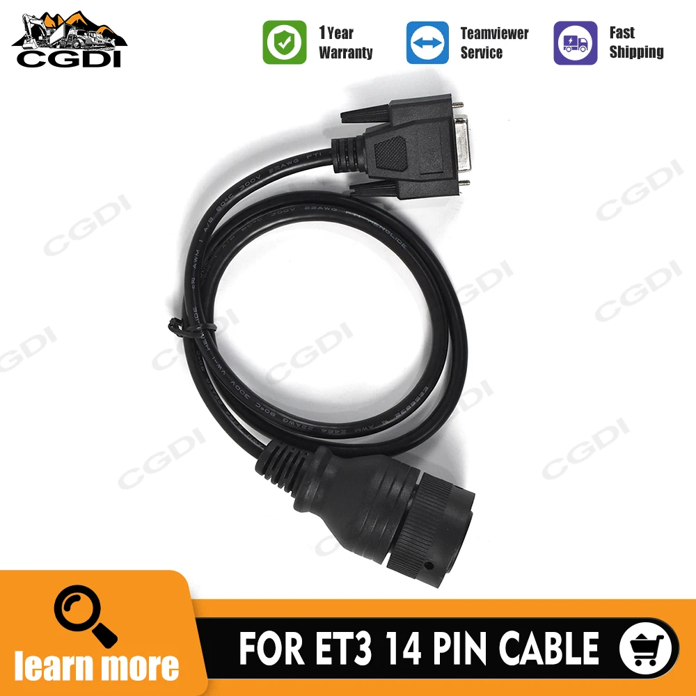 For ET Adapter 3 III ET3 14PIN cable for Truck Diagnostic Tool Communication
For ET Adapter 3 III ET3 14PIN cable for Truck Diagnostic Tool Communication