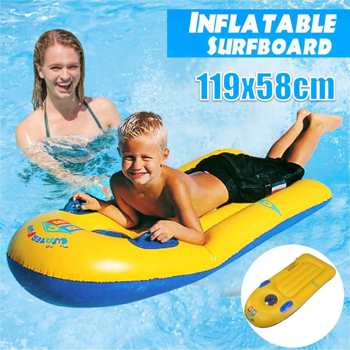 Надувная доска для серфинга, детские водные игрушки, 119x58 см, детская доска для серфинга, Пляжная семейная плавающая подстилка для кровати
Надувная доска для серфинга, детские водные игрушки, 119x58 см, детская доска для серфинга, Пляжная семейная плавающая подстилка для кровати