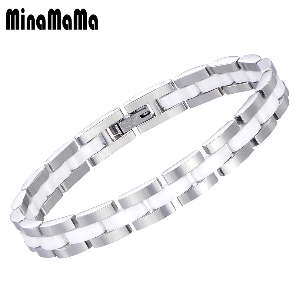 New Stainless Steel White Ceramic Bracelet for Women Girls Health Bracelets Female Jewelry
New Stainless Steel White Ceramic Bracelet for Women Girls Health Bracelets Female Jewelry