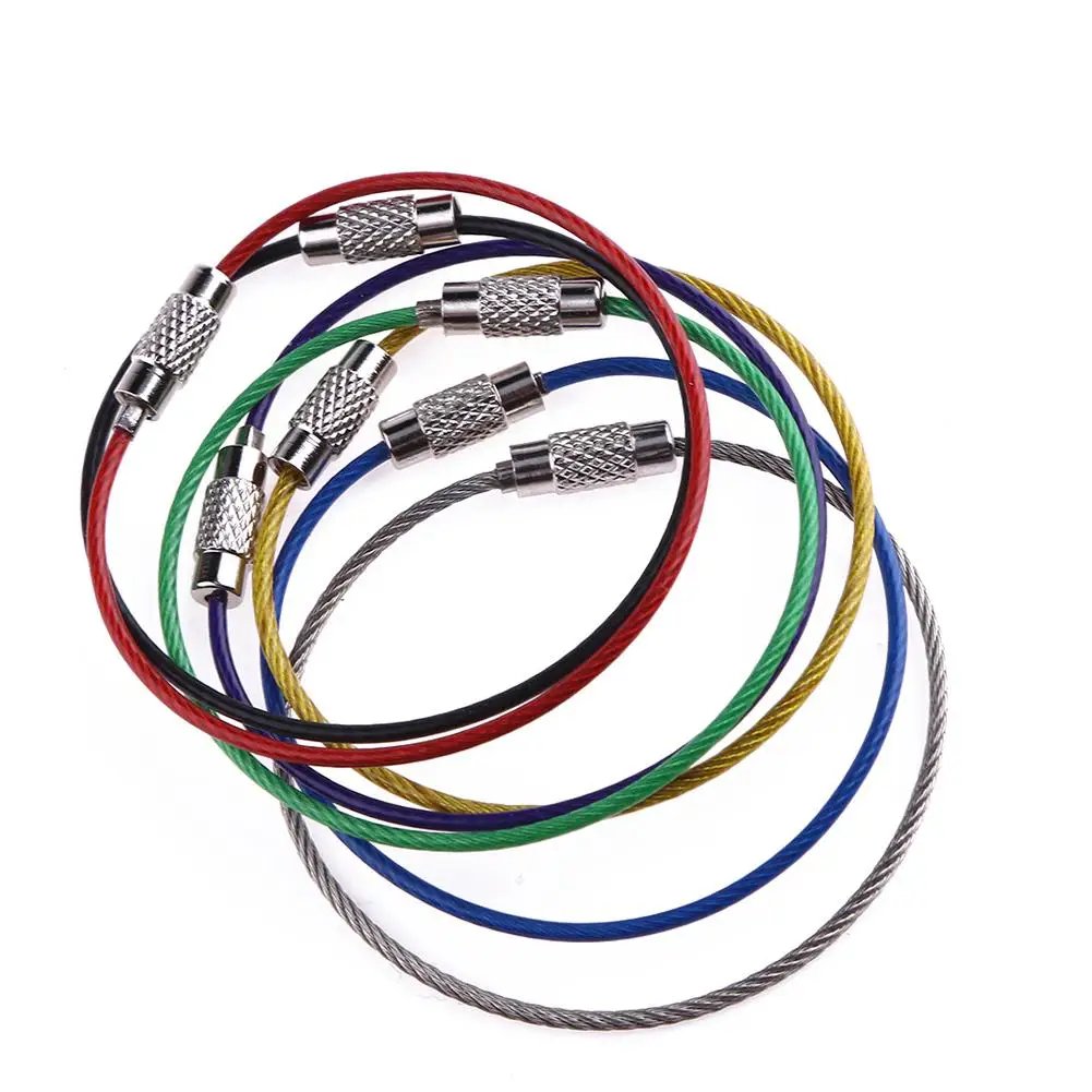 20PCS Steel Rope Colorful Keychain Carabiner Key Holder 150mm Outdoor Hiking Cable Keyring Holder Pendant Tool
20PCS Steel Rope Colorful Keychain Carabiner Key Holder 150mm Outdoor Hiking Cable Keyring Holder Pendant Tool
