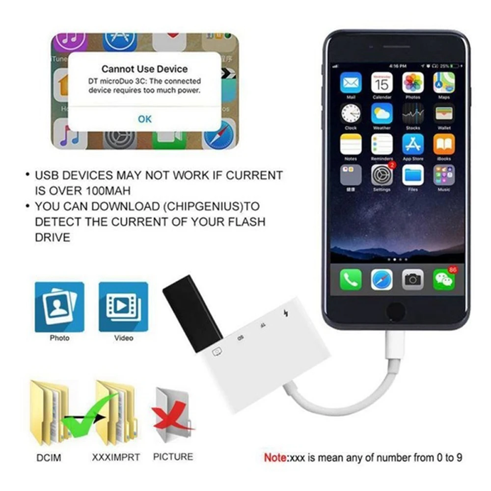 Four in One SD Card Reader OTG USB Cable Micro SD/TF Adapter Data Transfer Large current for Macbook Cell Phone iPhone | Мобильные