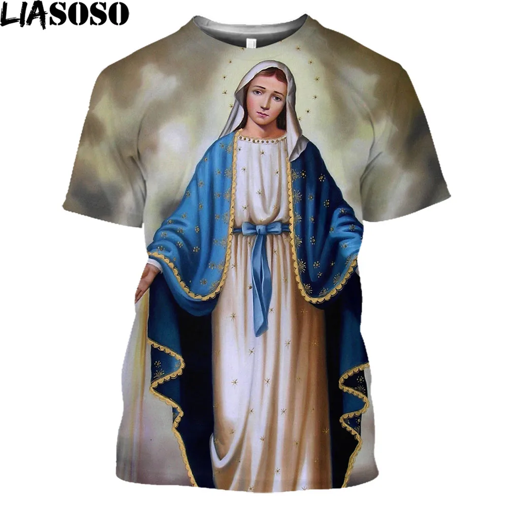 LIASOSO 3D Guadalupe Virgin Mary Catholic Print T-shirt Summer O-neck Vintage Leisure Short Sleeve Harajuku Clothing Tops Tees
LIASOSO 3D Guadalupe Virgin Mary Catholic Print T-shirt Summer O-neck Vintage Leisure Short Sleeve Harajuku Clothing Tops Tees