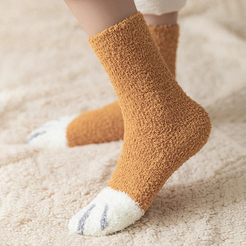 Women Plush Fleece Socks Cartoon Cat Claws Design Thickened Autumn Winter Warm Socks SDFA88
Women Plush Fleece Socks Cartoon Cat Claws Design Thickened Autumn Winter Warm Socks SDFA88
