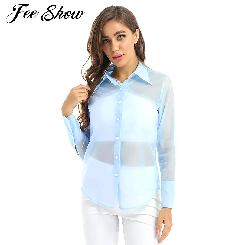 Womens Fashion Button Down Semi Transparent Chiffon Long Shirt Summer Cover Ups Long Sleeves Solid Casual Shirts Blouse Tops
Womens Fashion Button Down Semi Transparent Chiffon Long Shirt Summer Cover Ups Long Sleeves Solid Casual Shirts Blouse Tops