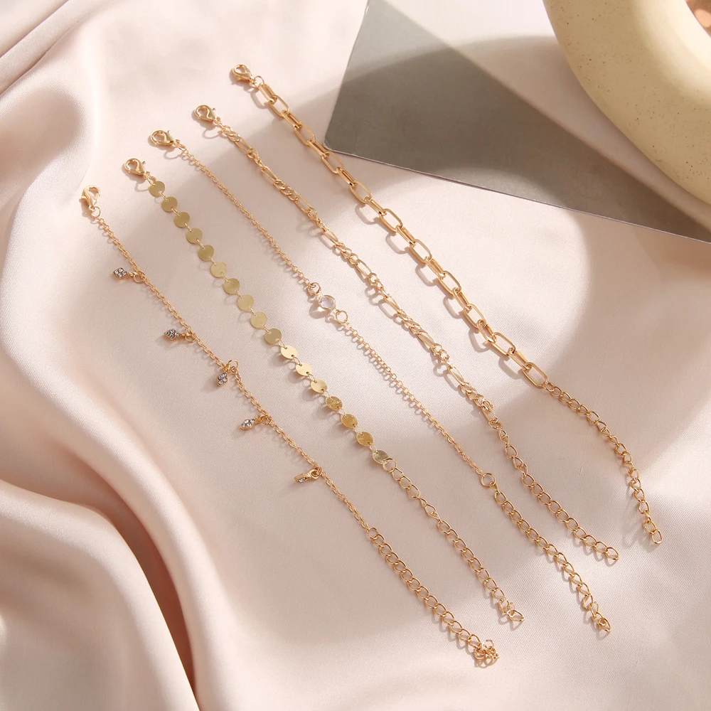 IFMIA 5 Pcs/set Gold color Round Crystal Pendant Charm Bracelets For Women Boho Tassel Bracelet Fashion Jewelry Gifts 2021
IFMIA 5 Pcs/set Gold color Round Crystal Pendant Charm Bracelets For Women Boho Tassel Bracelet Fashion Jewelry Gifts 2021