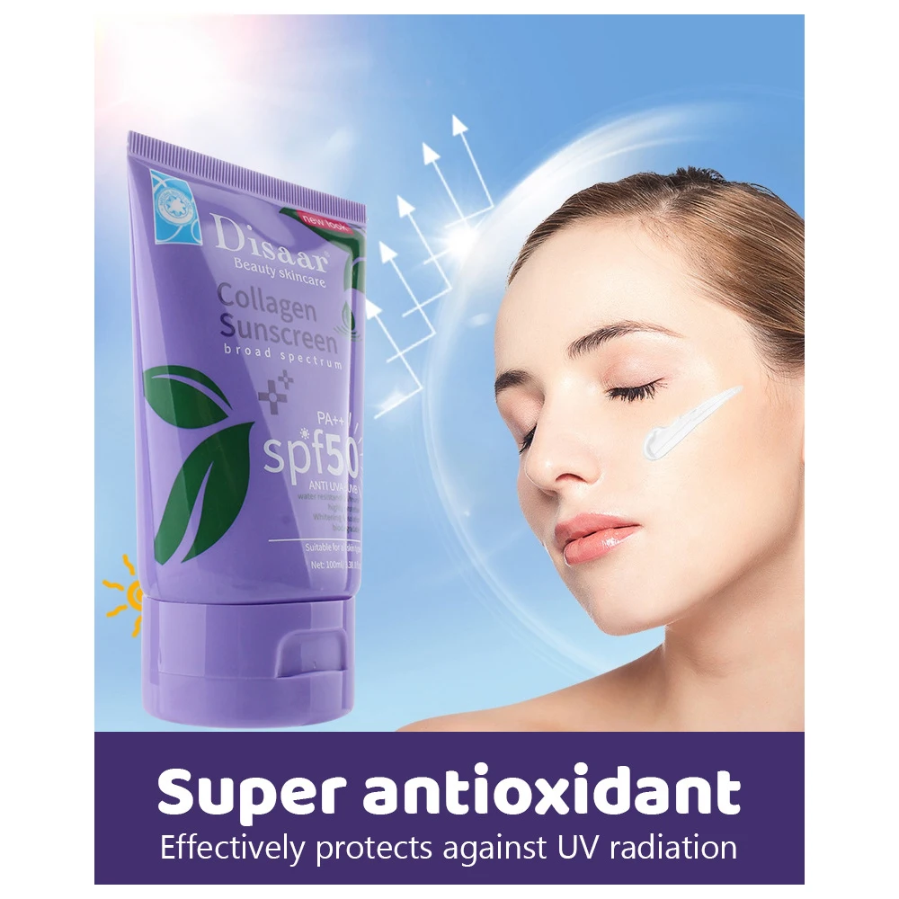 Sun Cream 100g Facial Body Sunscreen Whitening Sunblock Skin UV Protective Cream Anti-Aging Anti Oxidant Oil-control SPF 50
Sun Cream 100g Facial Body Sunscreen Whitening Sunblock Skin UV Protective Cream Anti-Aging Anti Oxidant Oil-control SPF 50