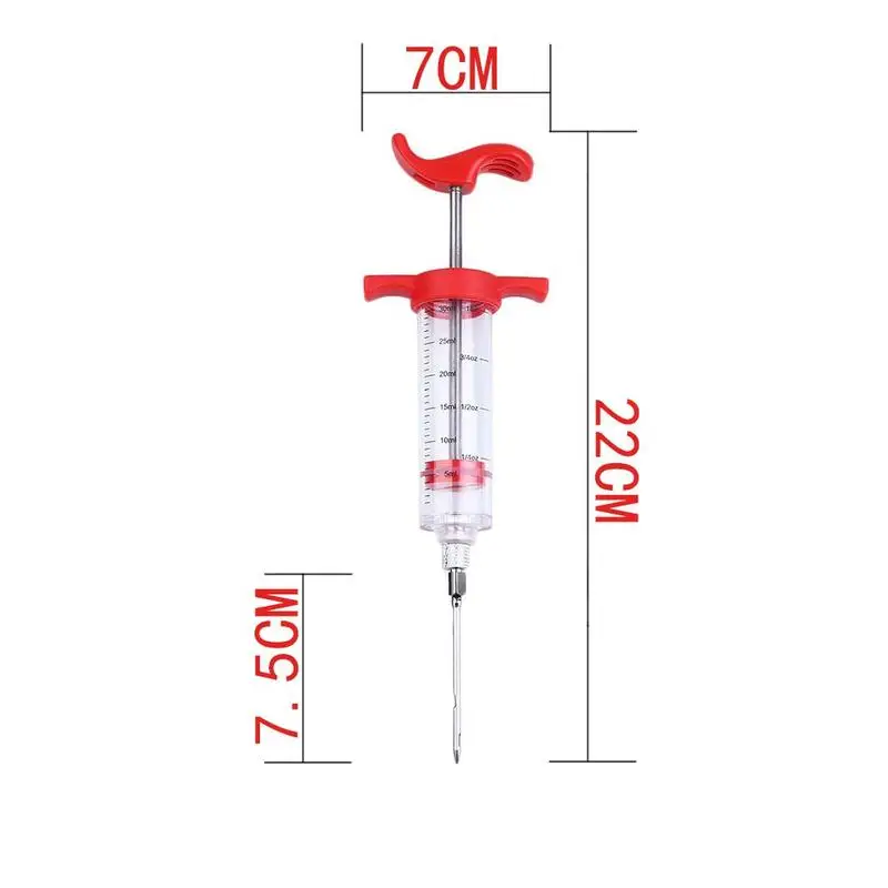 Food Grade PP Steel Needles Spice Syringe Set BBQ Meat Kithen Injector Syringe Accessory Sauce Flavor Marinade O8U9
Food Grade PP Steel Needles Spice Syringe Set BBQ Meat Kithen Injector Syringe Accessory Sauce Flavor Marinade O8U9