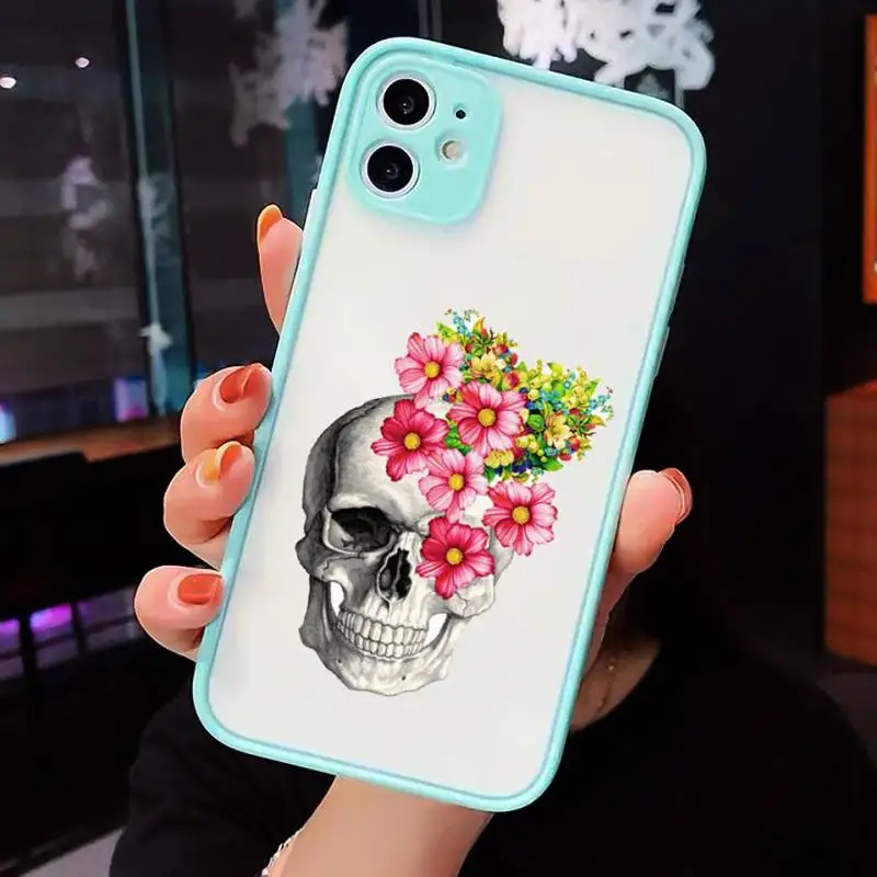 Flower skull cool Art interesting Phone Case Matte Transparent for iPhone 7 8 11 12 s mini pro X XS XR MAX Plus cover funda
Flower skull cool Art interesting Phone Case Matte Transparent for iPhone 7 8 11 12 s mini pro X XS XR MAX Plus cover funda