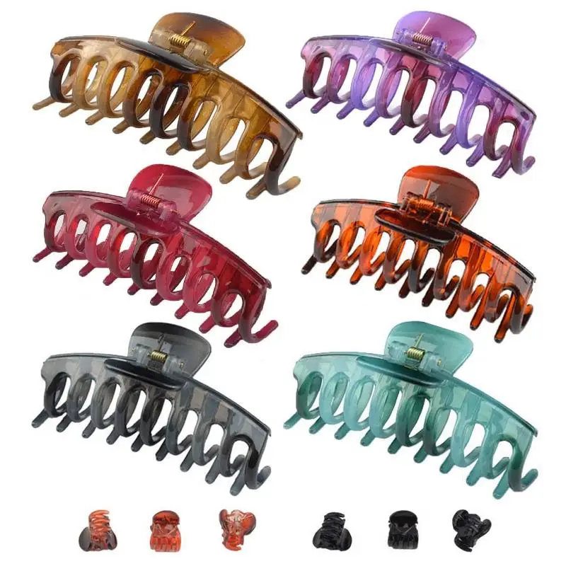 6PCS New Claw Clip For Women Tough Colorful Plastic Hair Claw Large Size Hair Clamps Crab For Hair Accessories For Hair
6PCS New Claw Clip For Women Tough Colorful Plastic Hair Claw Large Size Hair Clamps Crab For Hair Accessories For Hair