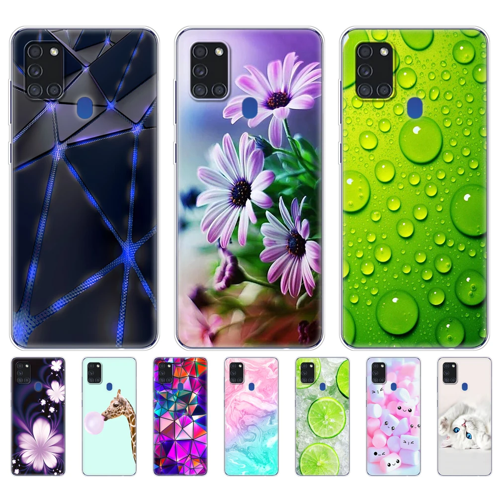 

For Samsung A21S Case 6.5" Soft Silicon Tpu Back Phone Cover For Samsung Galaxy A21s GalaxyA21s A 21s SM-A217FZBNSER a217 Shell