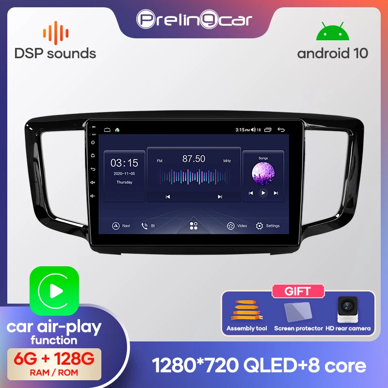 Prelingcar Android 10 0 без DVD 2 Din Автомобильный Радио Мультимедиа Видео плеер навигация GPS