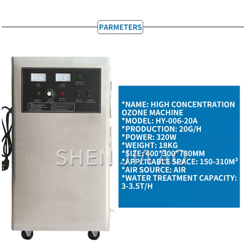 HY-006-20A Ozone Generator Arm Sterilization Machine Food Factory Ozone Disinfection Machine Ozone Water Treatment Tool 220V 1PC
HY-006-20A Ozone Generator Arm Sterilization Machine Food Factory Ozone Disinfection Machine Ozone Water Treatment Tool 220V 1PC