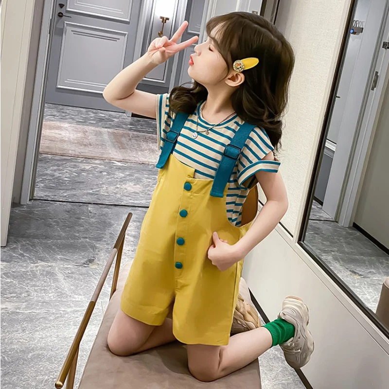 2pcs Newborn Infant Baby Girl Overalls Strap Shorts Set Summer Baby Girls Stripe Printing Suspender Trousers Kids Romper
2pcs Newborn Infant Baby Girl Overalls Strap Shorts Set Summer Baby Girls Stripe Printing Suspender Trousers Kids Romper