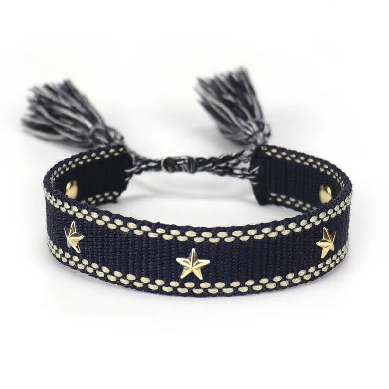 Studded Friendship Bracelet for Men Women Braided Woven Bracelets with STARS Best Giveaway 2021 Fashion Jewelry Gifts
Studded Friendship Bracelet for Men Women Braided Woven Bracelets with STARS Best Giveaway 2021 Fashion Jewelry Gifts