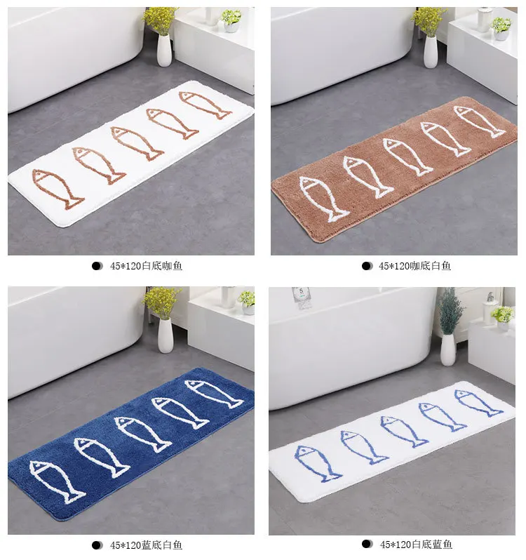 Modern Fish Non Slip Bath Mat for Tub Water Absorption Bathroom Carpet Doormat Winter 45*120cm Bedside Mat Shaggy Floor Carpet 
Modern Fish Non Slip Bath Mat for Tub Water Absorption Bathroom Carpet Doormat Winter 45*120cm Bedside Mat Shaggy Floor Carpet