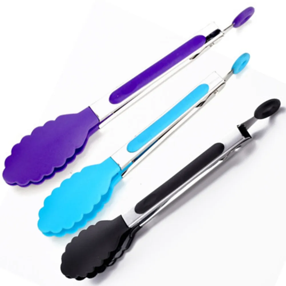 7 Inch Stainless Steel Silicone Nylon Kitchen Tongs BBQ Clip Salad Bread Cooking Food Serving Kitchen Gadget Sets
7 Inch Stainless Steel Silicone Nylon Kitchen Tongs BBQ Clip Salad Bread Cooking Food Serving Kitchen Gadget Sets
