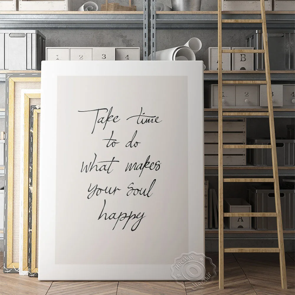 Take Time To Do What Makes Your Soul Happy Poster, Black Letter White Background Text Prints Art, Positive Typeface Wall Decor
Take Time To Do What Makes Your Soul Happy Poster, Black Letter White Background Text Prints Art, Positive Typeface Wall Decor