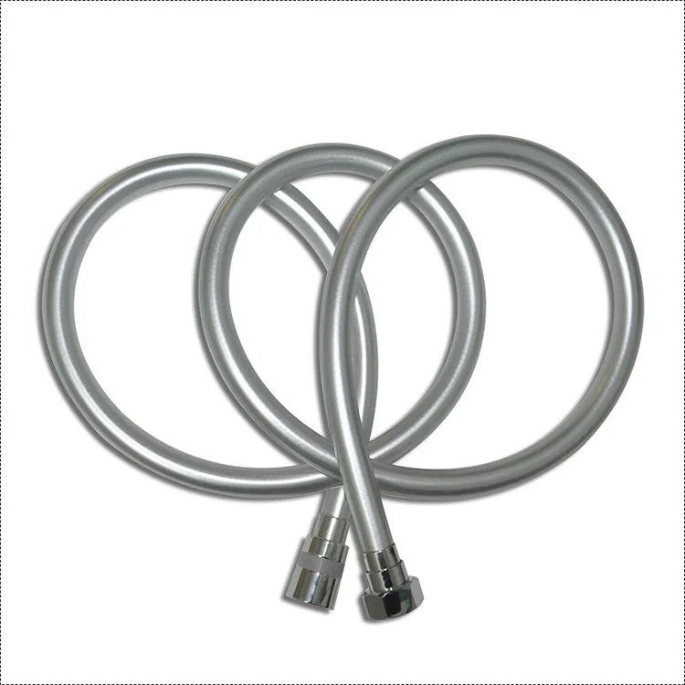 PVC High Pressure Silver PVC Smooth Shower Hose for Bath Handheld Shower Head Flexible Shower Hose 360 Rotation
PVC High Pressure Silver PVC Smooth Shower Hose for Bath Handheld Shower Head Flexible Shower Hose 360 Rotation