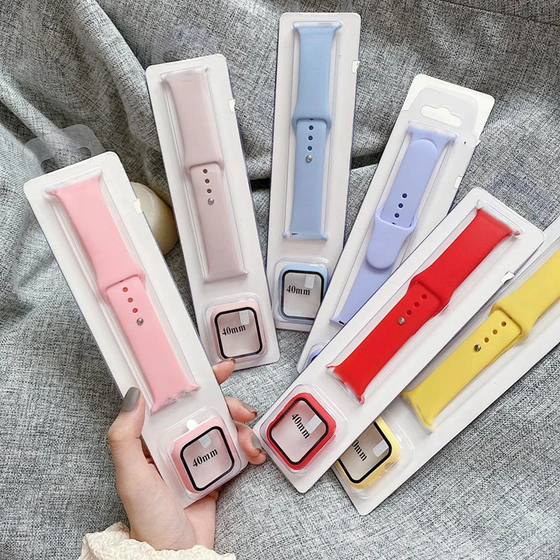 Чехол + Силиконовый ремешок для Apple Watch Band 44 мм 40 мм iWatch 42 мм 38 мм, силиконовый браслет с ремешком для Apple Watch Series 6 SE 5 4 3 2
Чехол + Силиконовый ремешок для Apple Watch Band 44 мм 40 мм iWatch 42 мм 38 мм, силиконовый браслет с ремешком для Apple Watch Series 6 SE 5 4 3 2
