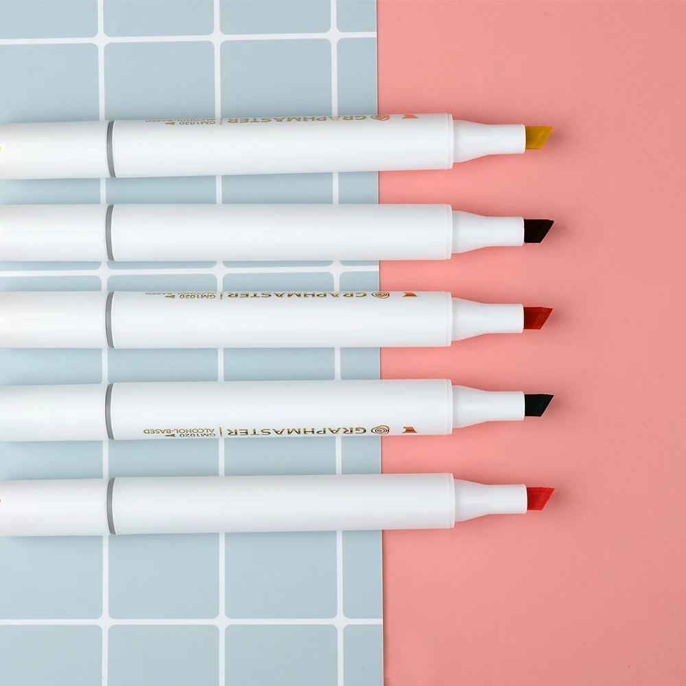 GM1020 48 Colors Markers Dual Tips Alcohol Graphic Sketching Markers Pen for Bookmark Manga Drawing Art Supplies
GM1020 48 Colors Markers Dual Tips Alcohol Graphic Sketching Markers Pen for Bookmark Manga Drawing Art Supplies