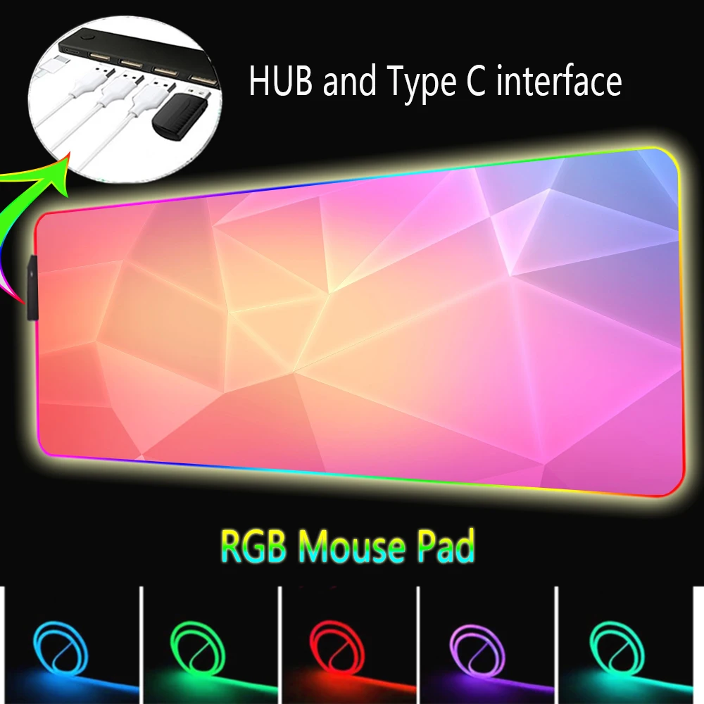 RGB Color Light Pink Large Mouse Pad LED Backlight Hub with USB 4 Ports Keyboard Desk Gaming Mat Mi 5 Carpet
RGB Color Light Pink Large Mouse Pad LED Backlight Hub with USB 4 Ports Keyboard Desk Gaming Mat Mi 5 Carpet