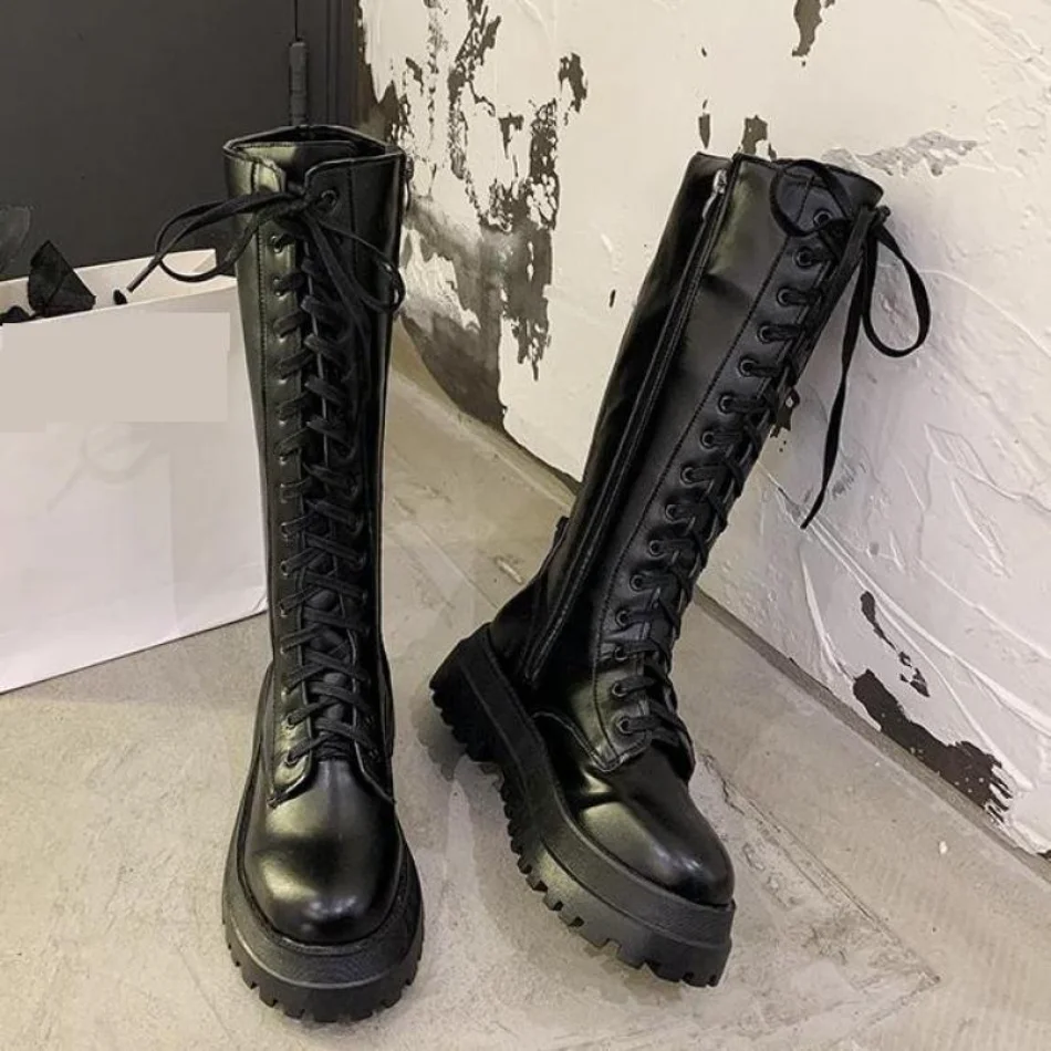 Black Chunky Platform Knee High Boots Women Punk Increasing Long Female Lace Up Long Boots Botas Mujer Zip Chelsea Women Shoes
Black Chunky Platform Knee High Boots Women Punk Increasing Long Female Lace Up Long Boots Botas Mujer Zip Chelsea Women Shoes