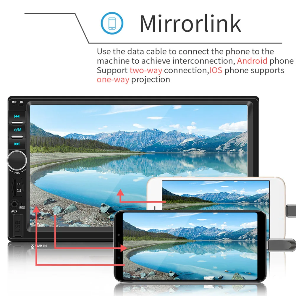 Hot 7inch Car MP5 Player Wireless Communication Rearview Reverse Image Video Music Player Radio 7018B J99
Hot 7inch Car MP5 Player Wireless Communication Rearview Reverse Image Video Music Player Radio 7018B J99