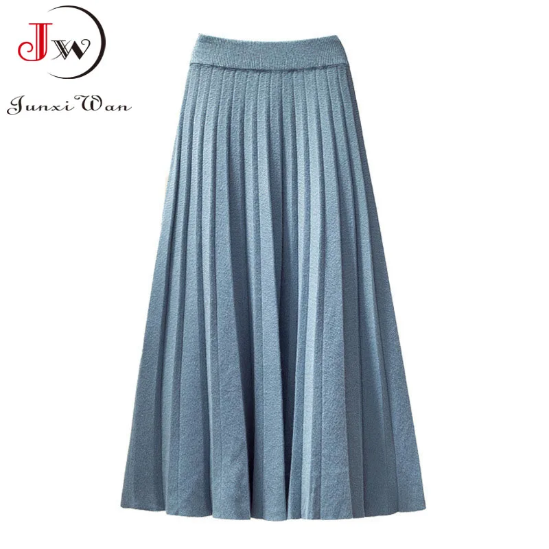Fashion Autumn Winter Elastic High Waist Knitted Skirt Women Woolen Thick A-Line Pleated Casual Elegant Long Skirt
Fashion Autumn Winter Elastic High Waist Knitted Skirt Women Woolen Thick A-Line Pleated Casual Elegant Long Skirt