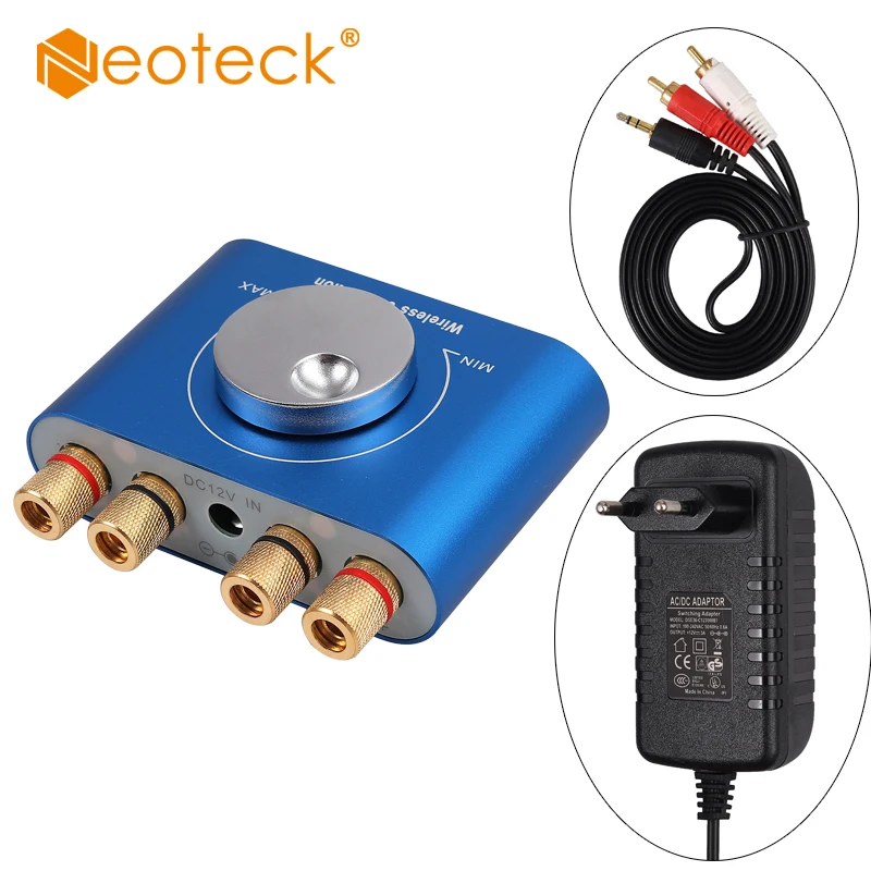 Neoteck 50 Вт * 2 HiFi Bluetooth совместимый усилитель D аудио стерео с регулятором громкости
