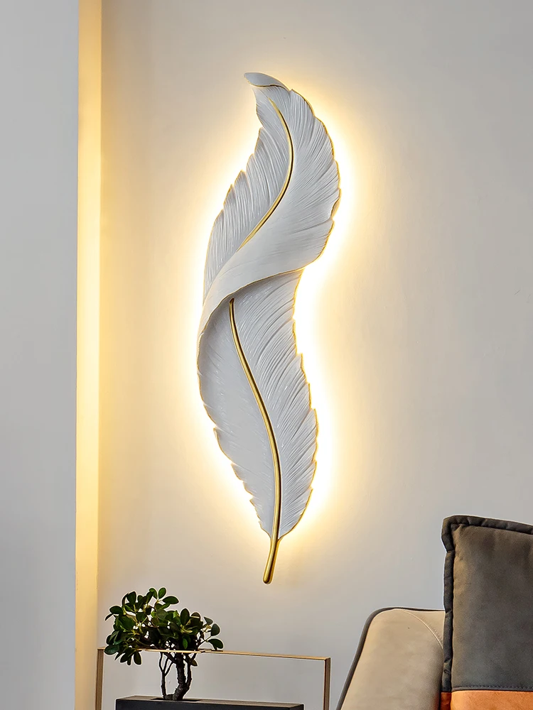 YOOGEE White Feather Creative Design Wall Lamp Large Home Decoration Sconce Livining Room Bedroom Hallway LED Light Fixture
YOOGEE White Feather Creative Design Wall Lamp Large Home Decoration Sconce Livining Room Bedroom Hallway LED Light Fixture