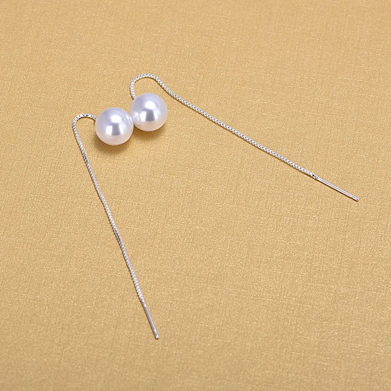 Long Style Simulated Pearl Tassel Ear Line Earrings Jewelry For Women 925 Sterling Silver Fashion Jewelry
Long Style Simulated Pearl Tassel Ear Line Earrings Jewelry For Women 925 Sterling Silver Fashion Jewelry