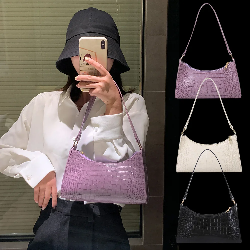 Female Bags for Women 2021 Pure Color Purses and Handbag Alligator Pattern PU Leather Shoulder Bags Small Travel Shopper Totes
Female Bags for Women 2021 Pure Color Purses and Handbag Alligator Pattern PU Leather Shoulder Bags Small Travel Shopper Totes